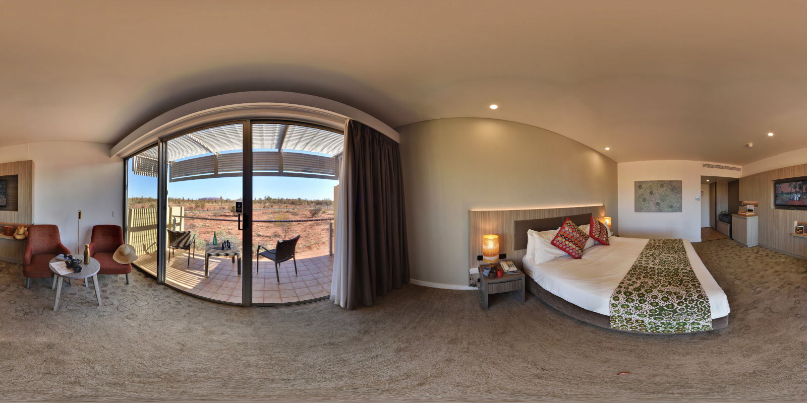 Hotel room ULURU Northern Territory, 360 panorama