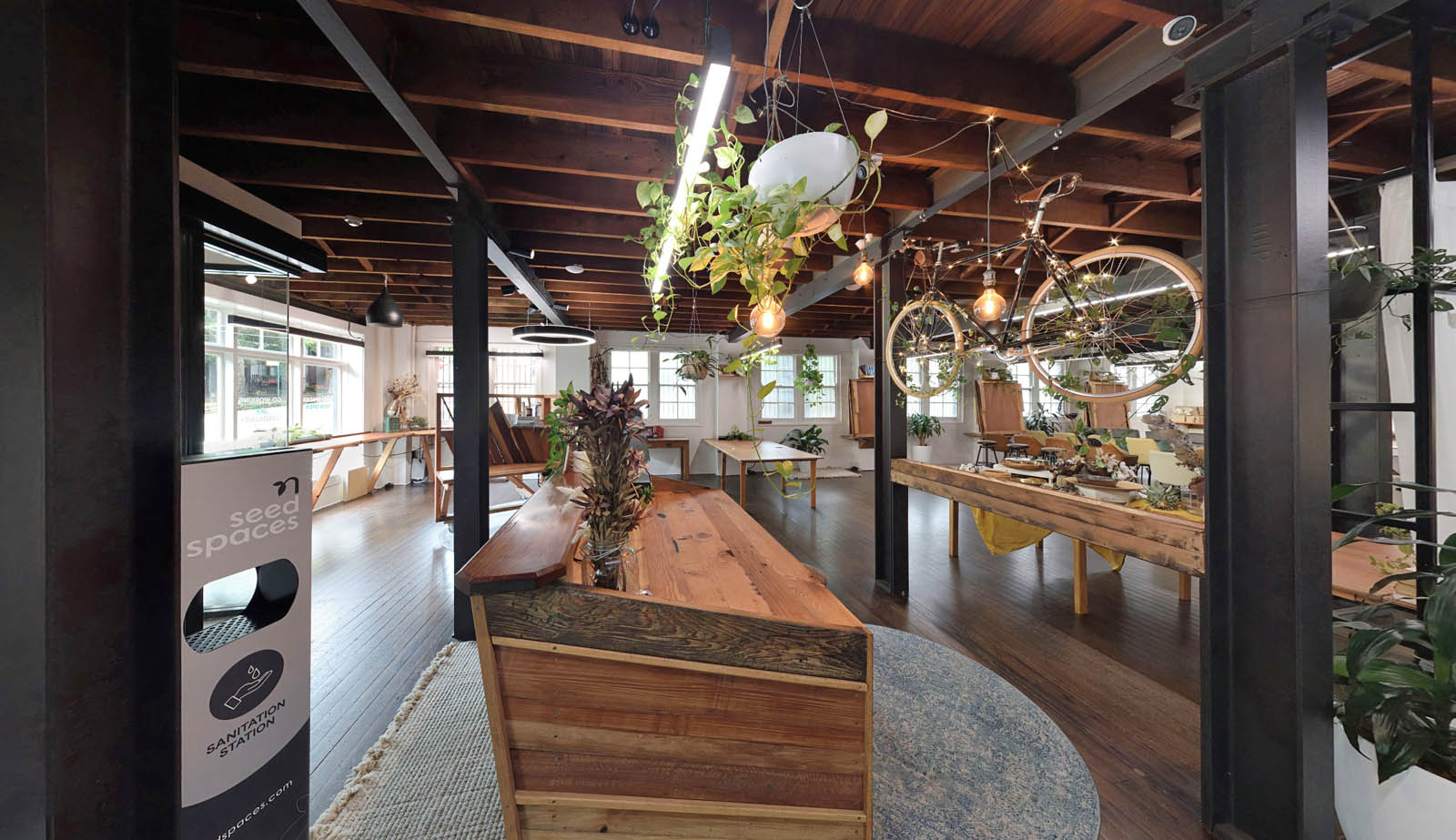 Reception at a Coworking and Event space in Sydney. 360° virtual tour photography.