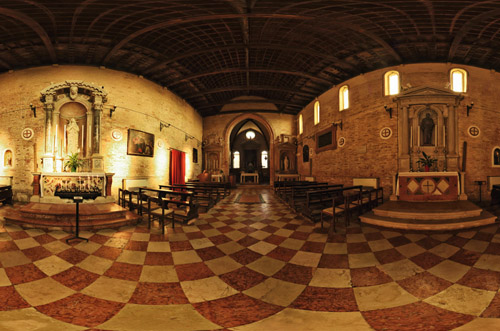 Local church, one of the historic places of interest on the Resort Island; Virtual tour photography in 360 degrees as part of the virtual tour.