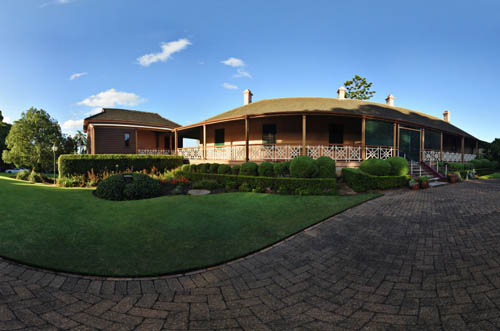 A virtual tour of Historic Newstead House museum, Garden and Courtyard - Brisbane, Australia. 360 degree heritage architecture panorama photography.