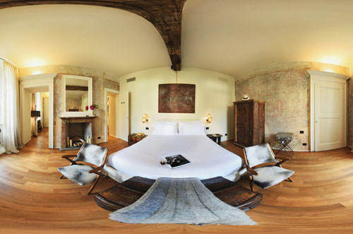 Boutique Hotel suite virtual tour photography, Lake Como, Italy