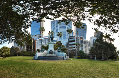 Governor Phillip Fountain, Sydney Botanic Gardens, part of a virtual tour of central Sydney
